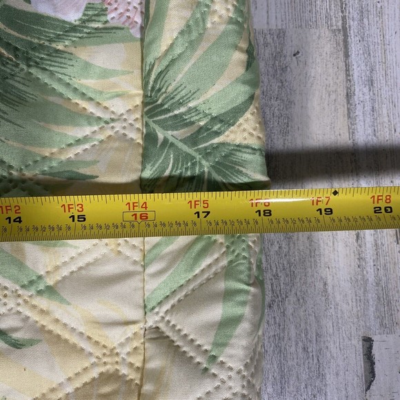 Homemade Quilted Tote Bag Reusable Shopping GrannyCore Yellow Tropical Flowers - Picture 6 of 8